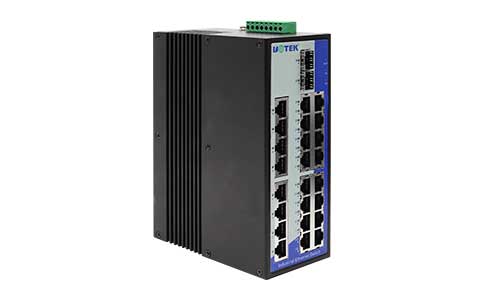 工業(yè)級導軌式網絡交換機_UT-60026GC-24GT2GP-RNF 全千兆非網管型以太網交換機