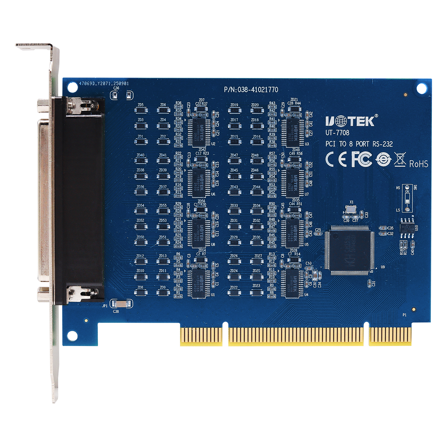 PCI轉(zhuǎn)8口RS-232多串口卡